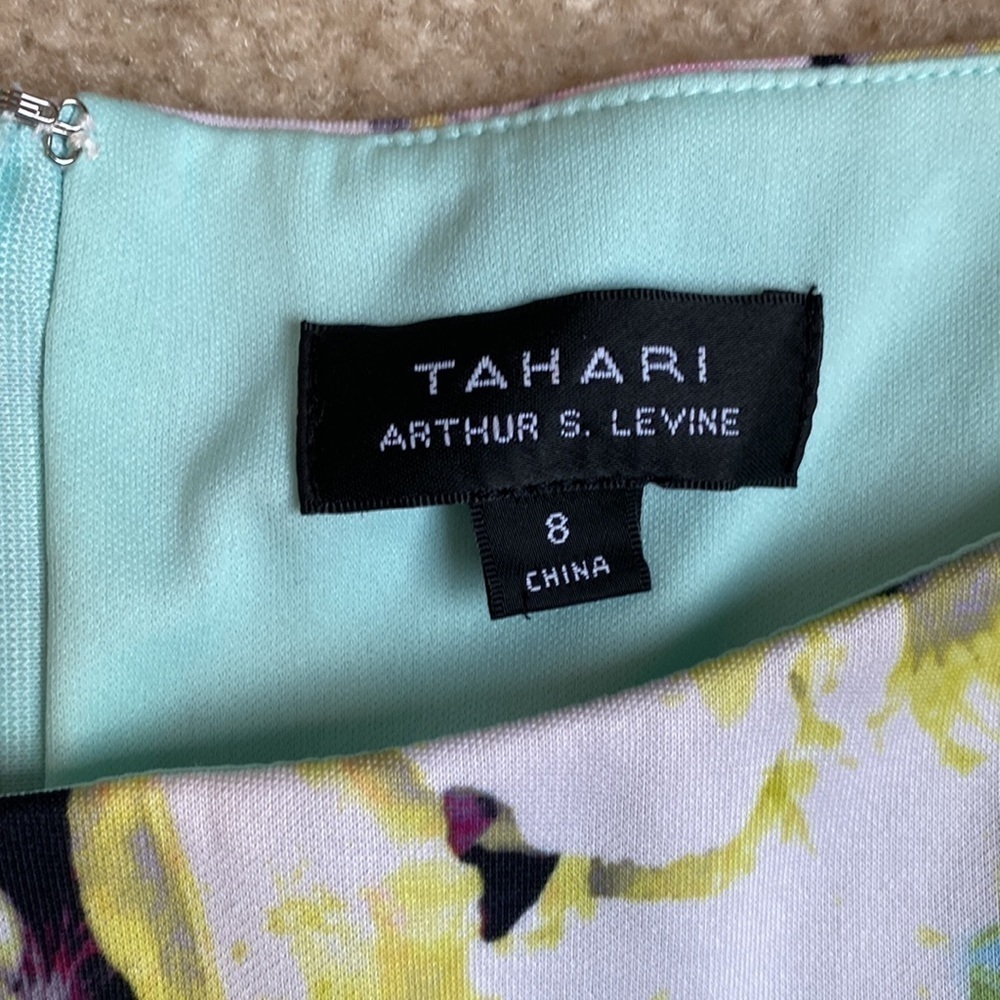 TAHARI Arthur Levine Floral Sheath Dress sz 8 - Picture 10 of 14